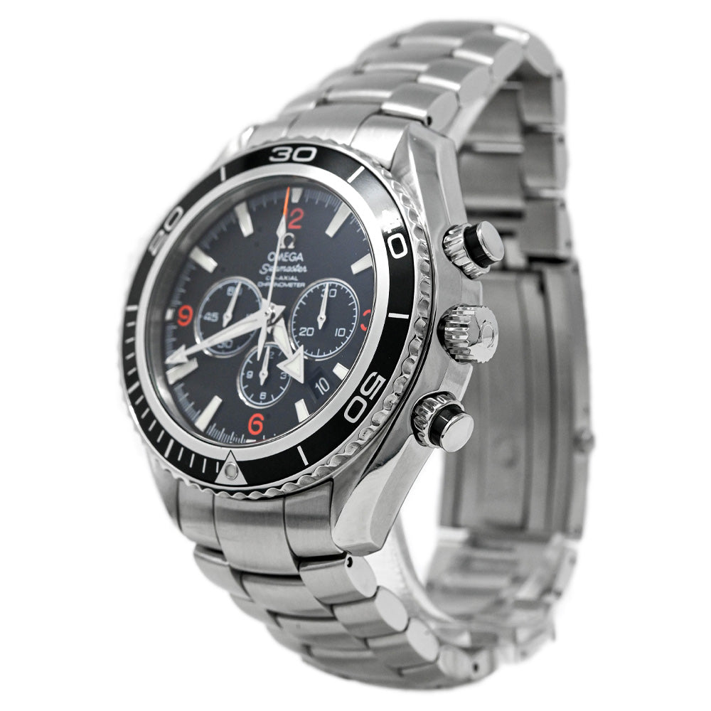 Omega Men's Seamaster Planet Ocean Titanium 45.5mm Black Chronograph Dial Watch Reference #: 2210.51.00 - Happy Jewelers Fine Jewelry Lifetime Warranty