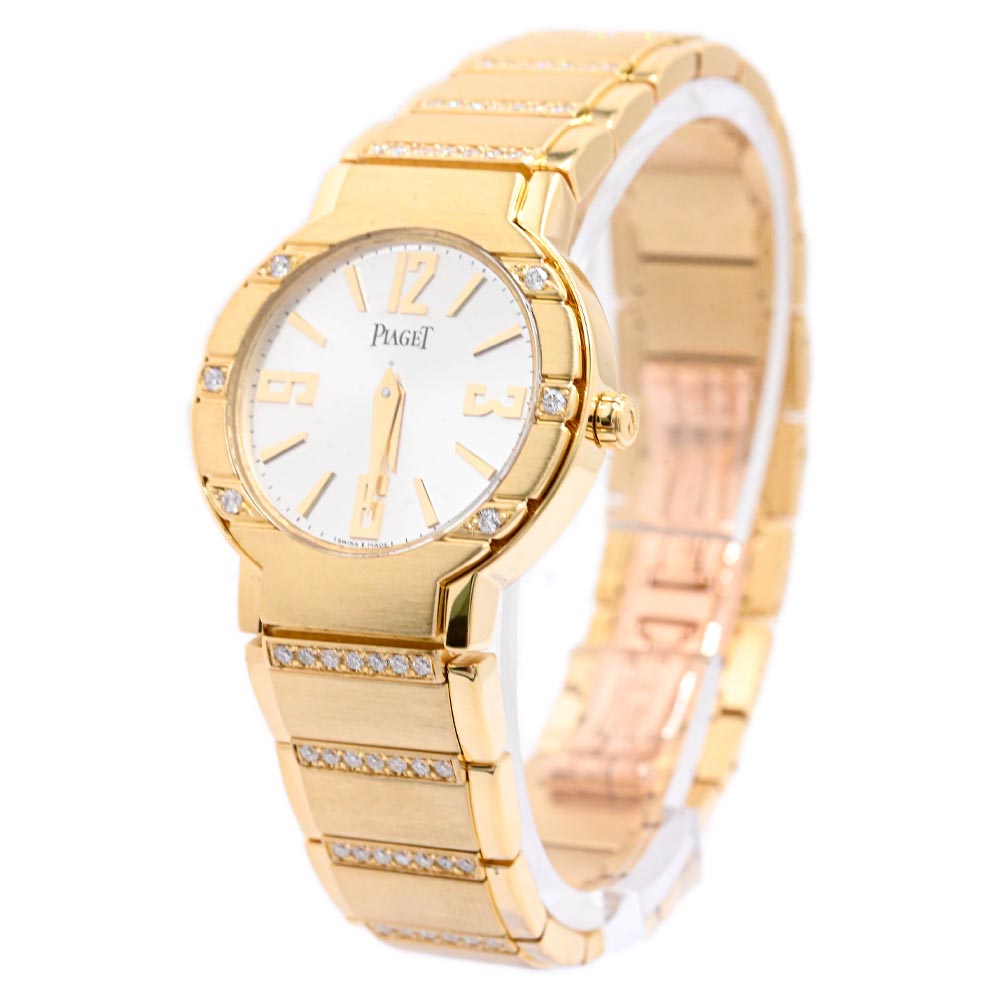 Piaget Men's Polo Yellow Gold 28mm White Dial Watch Reference #: 27500 - Happy Jewelers Fine Jewelry Lifetime Warranty