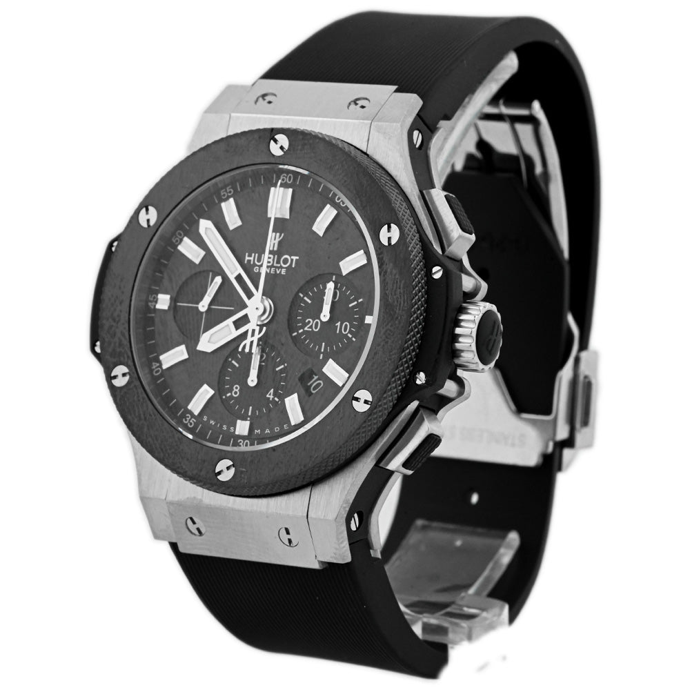 Hublot Men's Big Bang Stainless Steel 44mm Matte Black Stick Dial Watch Reference #: 301.SX.1170.RX - Happy Jewelers Fine Jewelry Lifetime Warranty