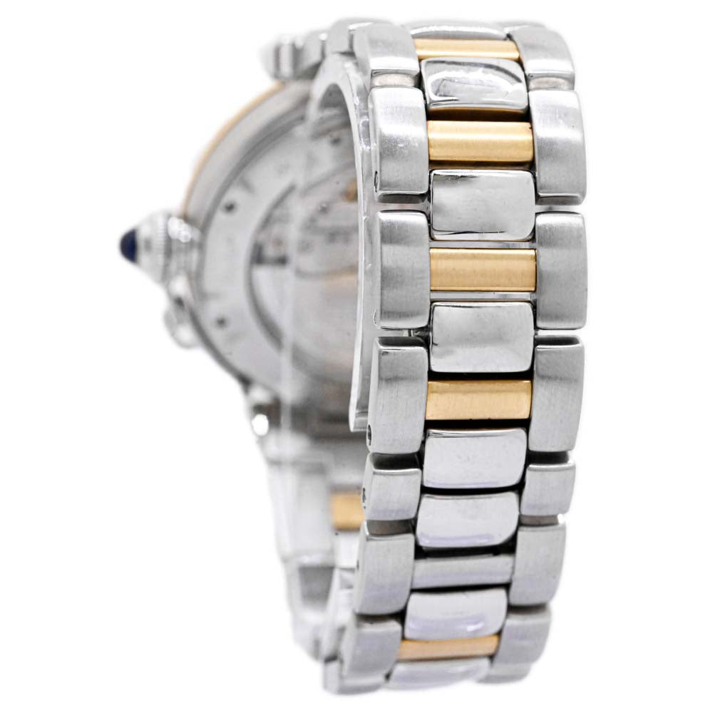 Cartier Unisex Pasha Diver Two Tone Yellow Gold and Stainless Steel White Dial Reference #: W31035T6 - Happy Jewelers Fine Jewelry Lifetime Warranty