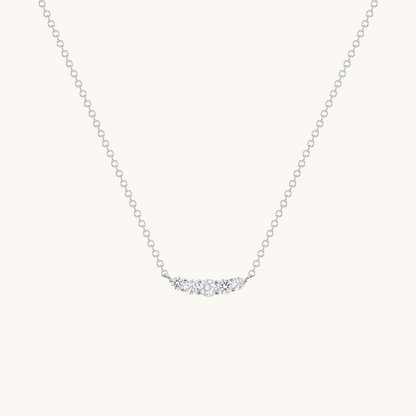 Dainty 5 Diamond Bar Pendant Necklace - Happy Jewelers Fine Jewelry Lifetime Warranty