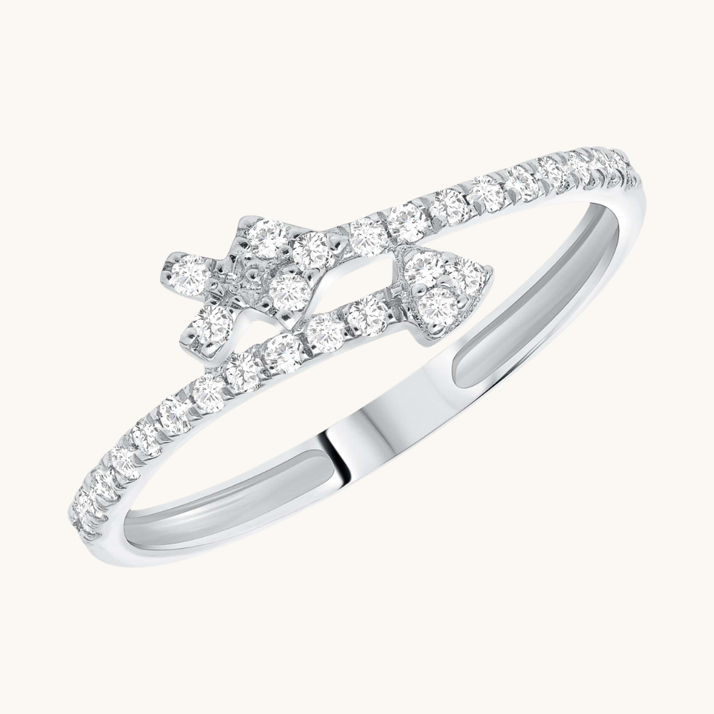 Dainty Diamond Arrow Ring