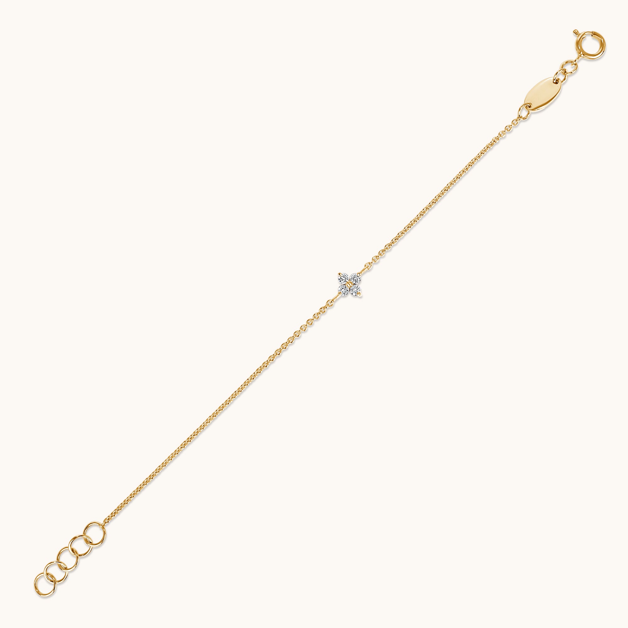 Dainty Lab Diamond Flower Bracelet - Happy Jewelers Fine Jewelry Lifetime Warranty