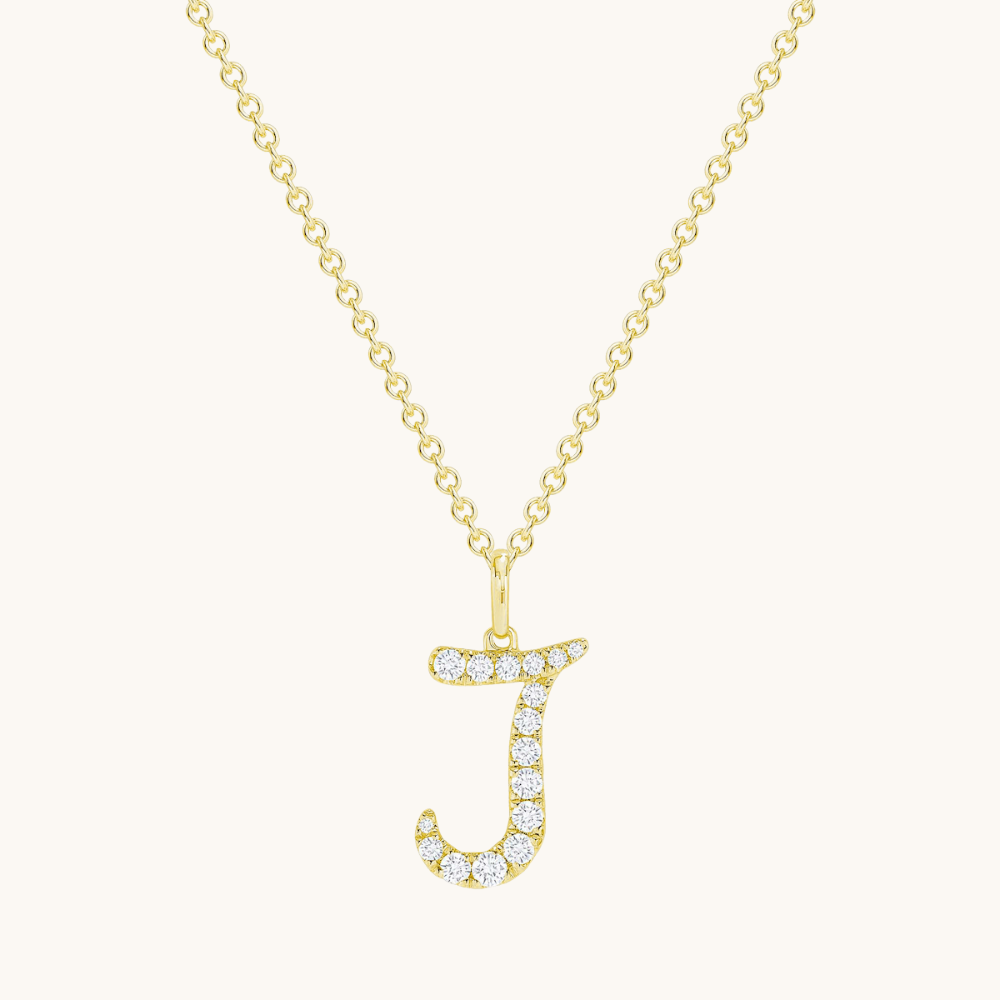 Darling Diamond Initial Necklace - Happy Jewelers Fine Jewelry Lifetime Warranty