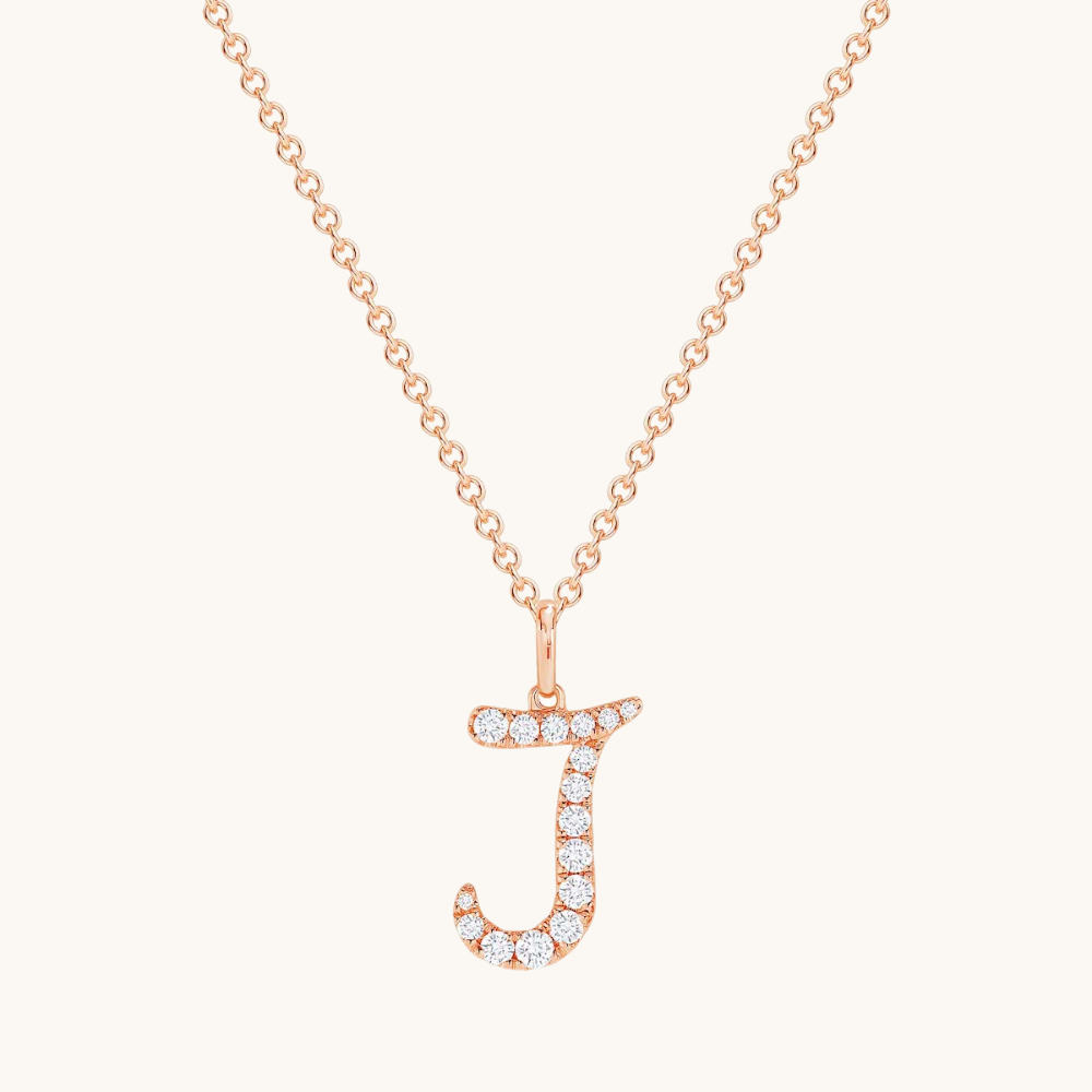 Darling Diamond Initial Necklace