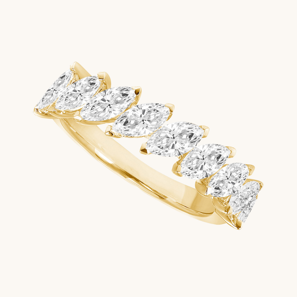 Diagonal Diamond Marquise Band