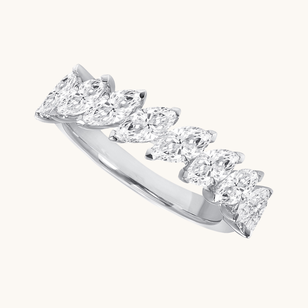 Diagonal Diamond Marquise Band