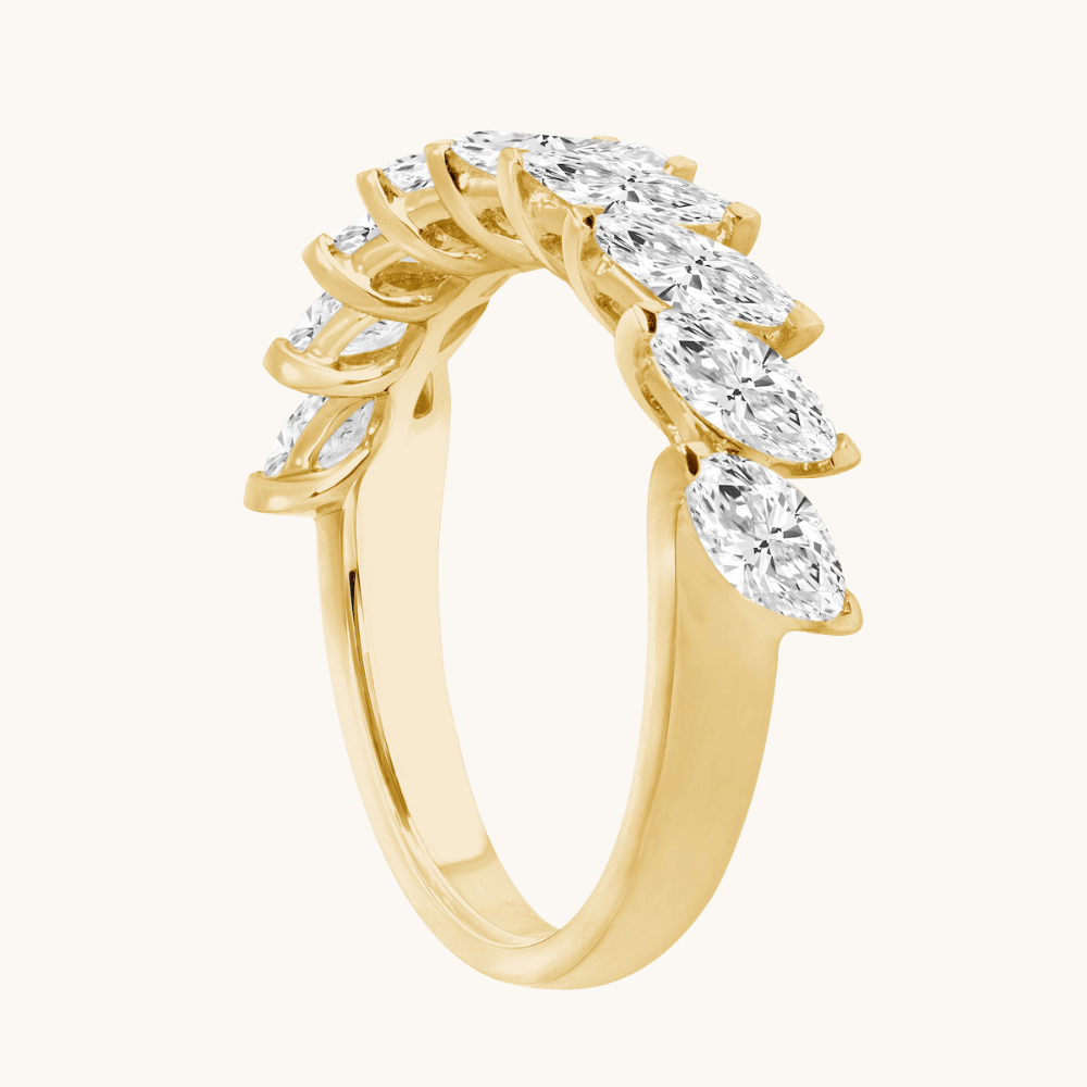 Diagonal Diamond Marquise Band