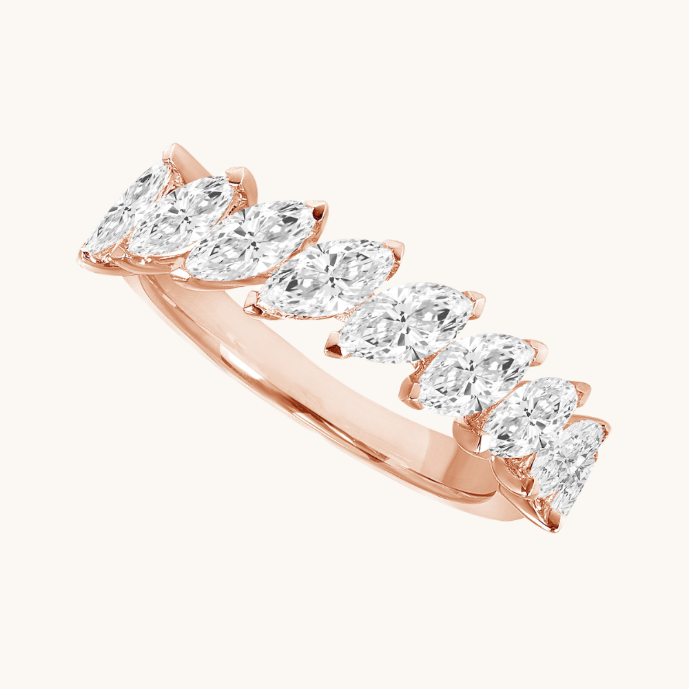 Diagonal Diamond Marquise Band