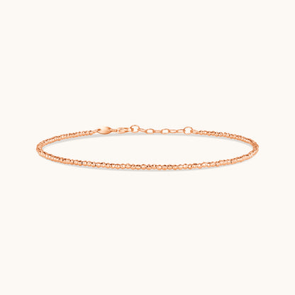 Diamond Cut Beaded Anklet - Happy Jewelers Fine Jewelry Lifetime Warranty