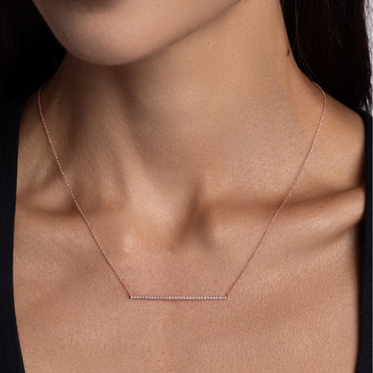 Diamond Bar Necklace - Happy Jewelers Fine Jewelry Lifetime Warranty