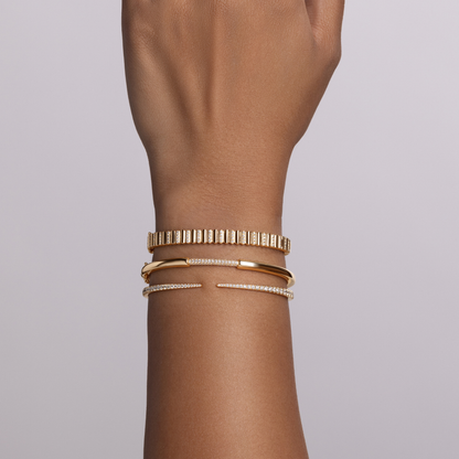 Diamond Claw Cuff Bangle - Happy Jewelers Fine Jewelry Lifetime Warranty