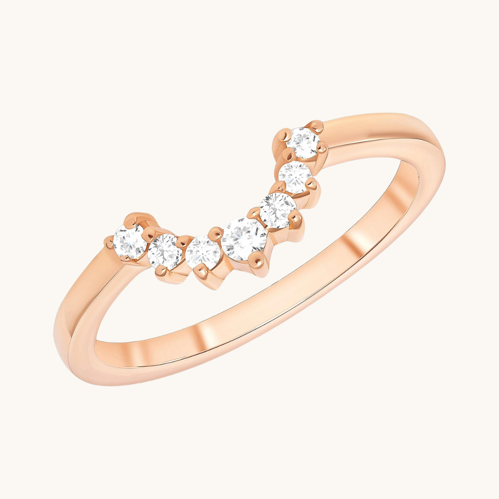 Diamond Curve Around Ring