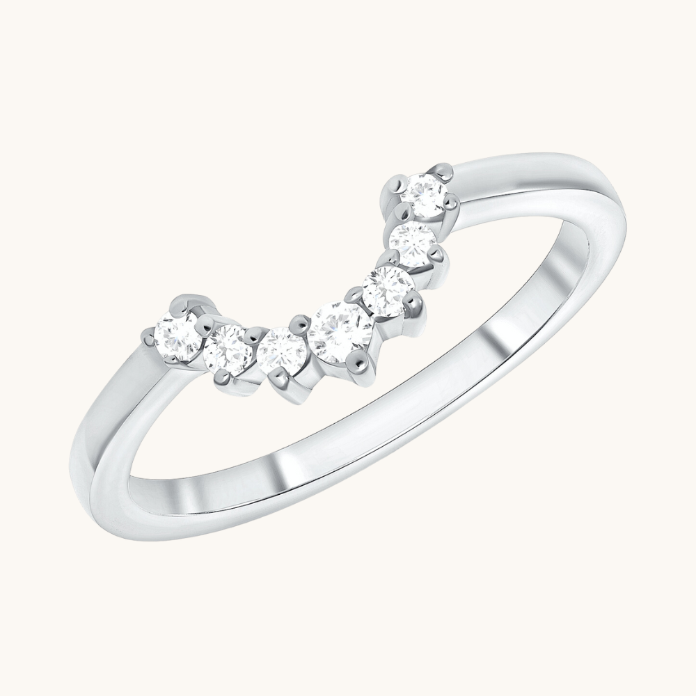 Diamond Curve Around Ring