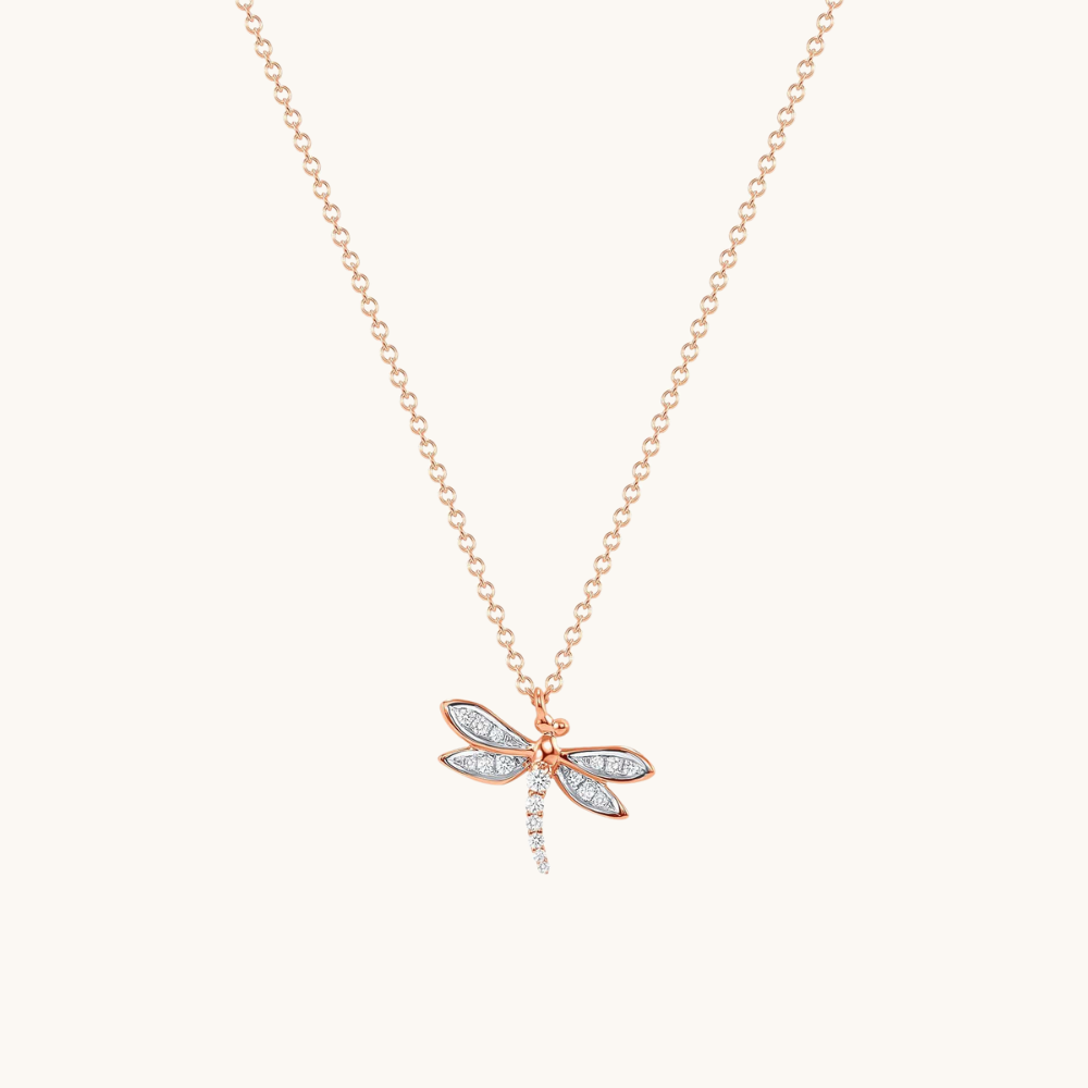 Diamond Dragonfly Necklace - Happy Jewelers Fine Jewelry Lifetime Warranty