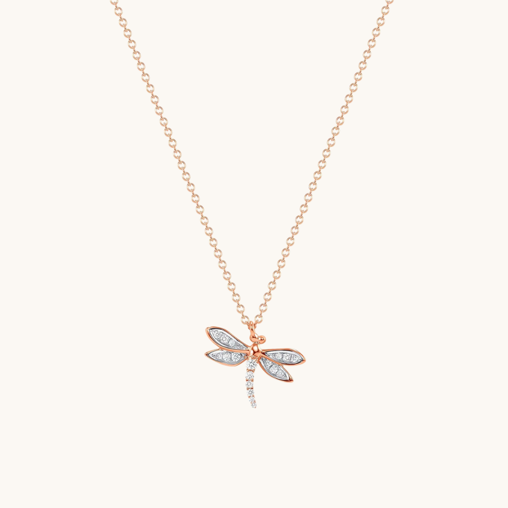 Diamond Dragonfly Necklace