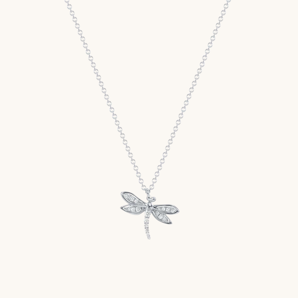 Diamond Dragonfly Necklace