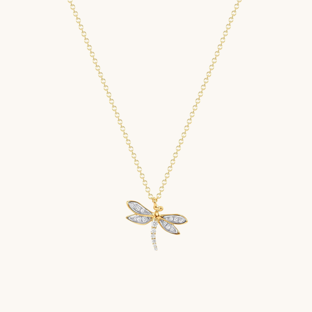 Diamond Dragonfly Necklace - Happy Jewelers Fine Jewelry Lifetime Warranty