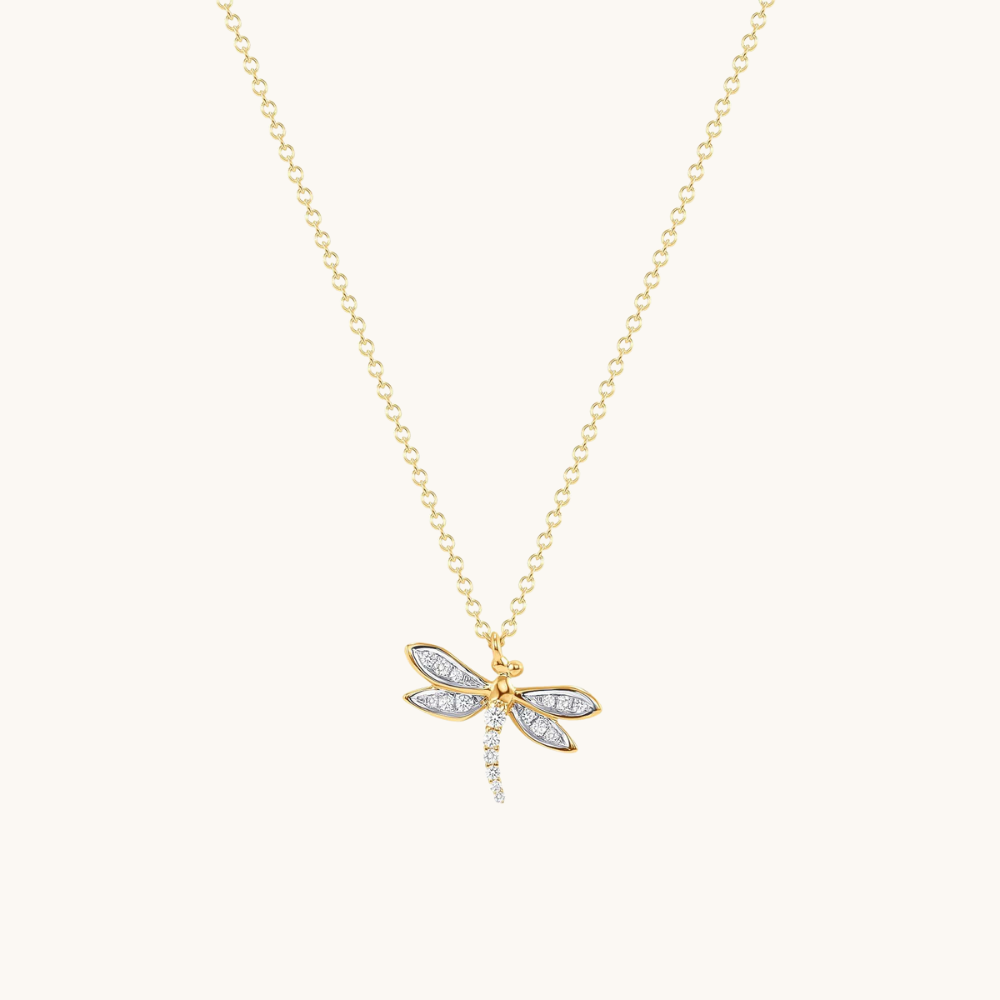 Diamond Dragonfly Necklace