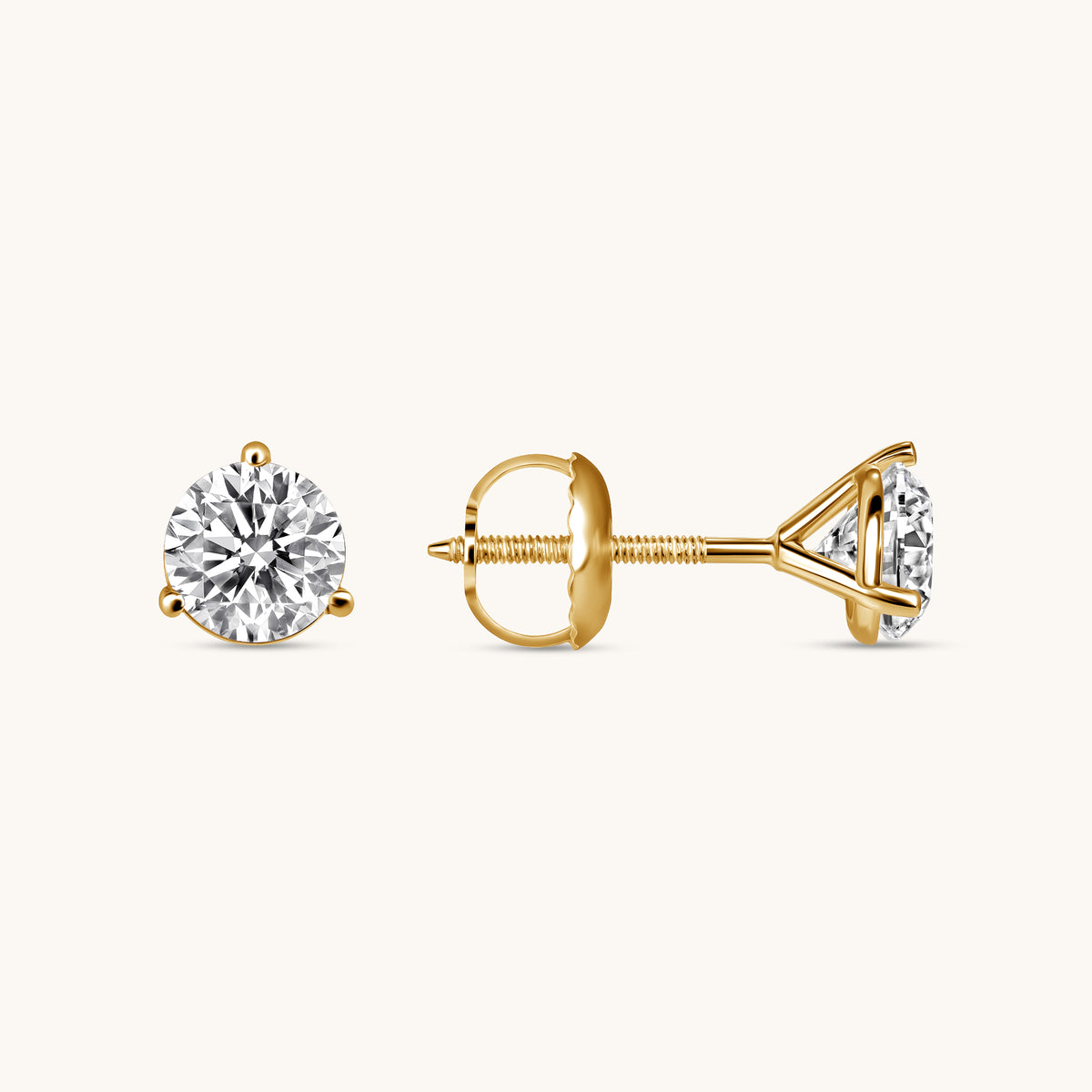 Diamond Martini Studs 1cttw