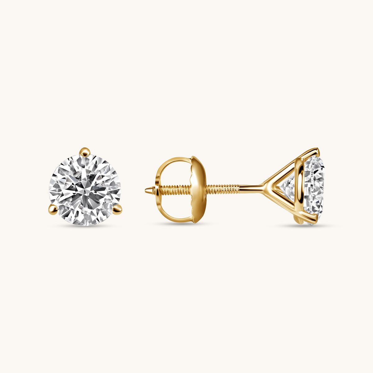 Diamond Martini Studs Screwback 1.5cttw