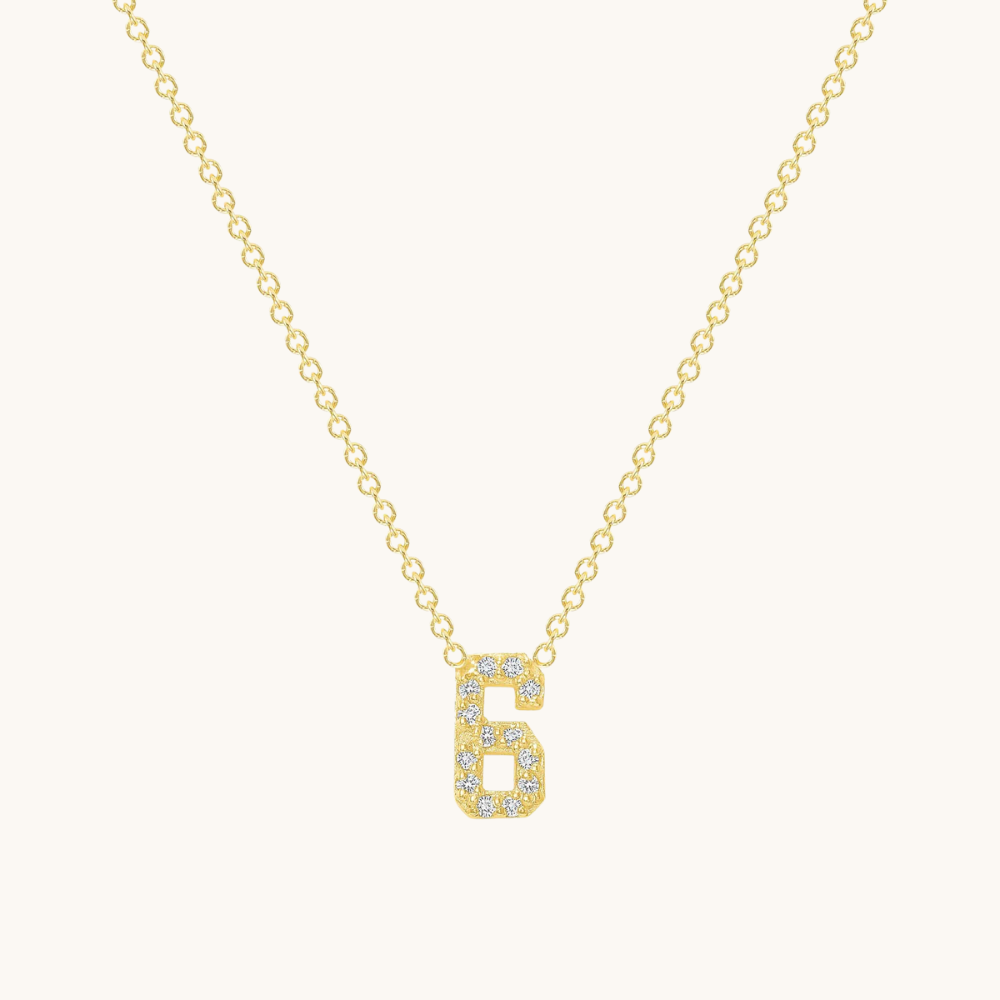 Diamond Number Necklace