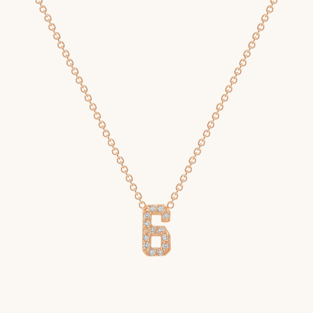 Diamond Number Necklace