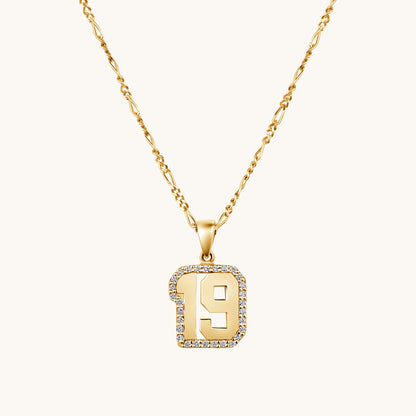 Diamond Outlined Number Necklace - Happy Jewelers Fine Jewelry Lifetime Warranty