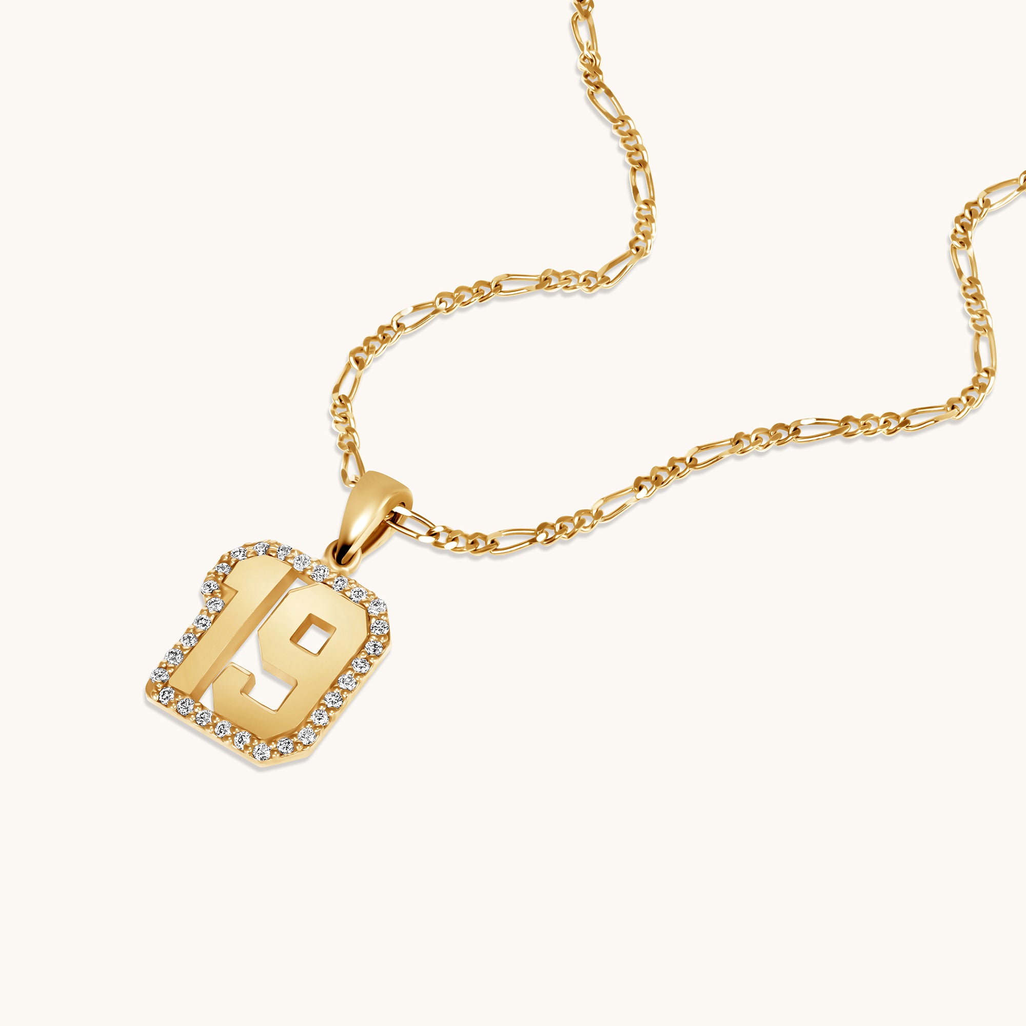 Diamond Outlined Number Necklace – Happy Jewelers