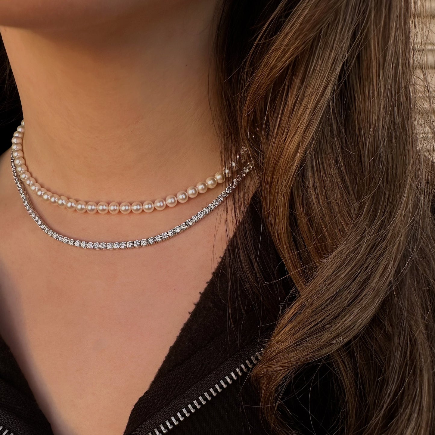 Diamond + Pearl Stack - Happy Jewelers Fine Jewelry Lifetime Warranty