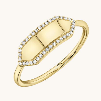 Diamond Personalized ID Ring - Happy Jewelers Fine Jewelry Lifetime Warranty