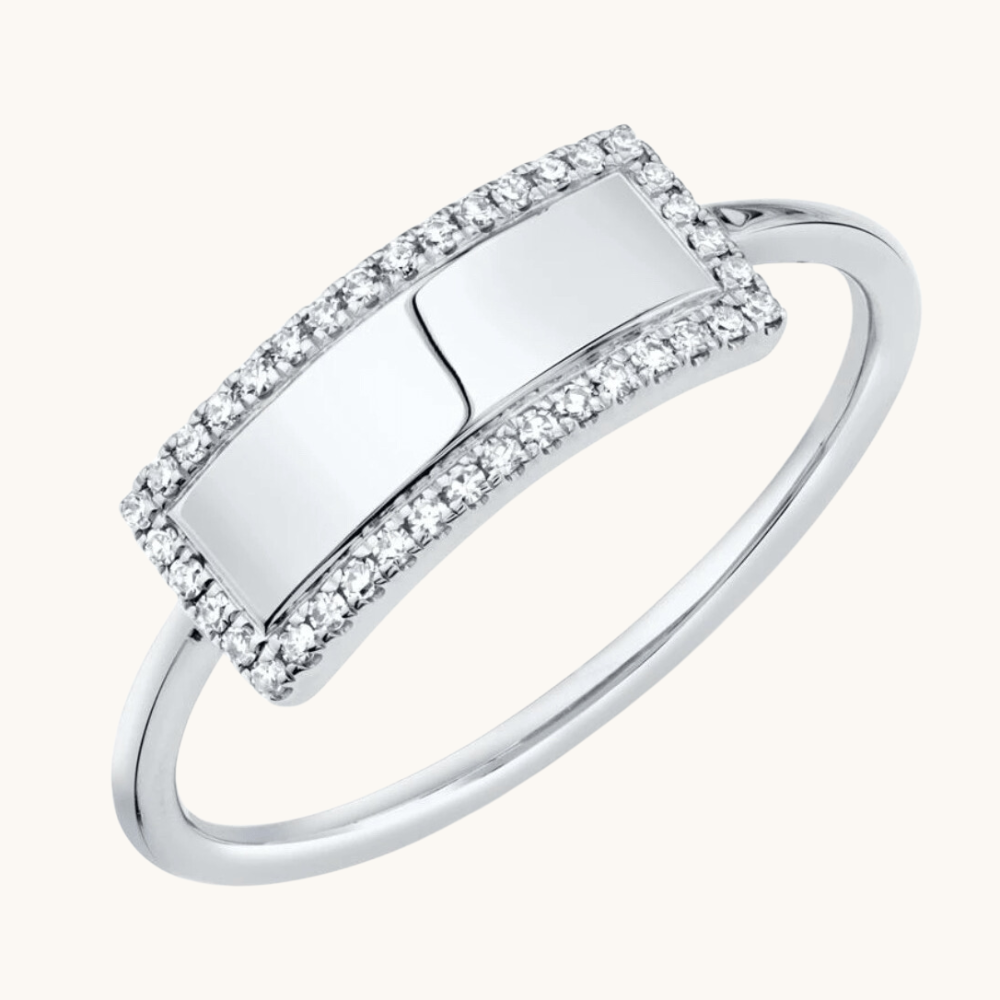 Diamond Personalized ID Ring