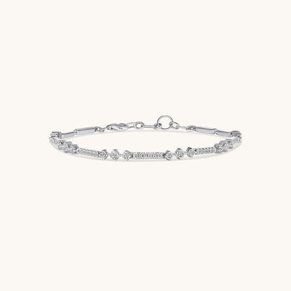 White Gold Diamond Sequence Bracelet