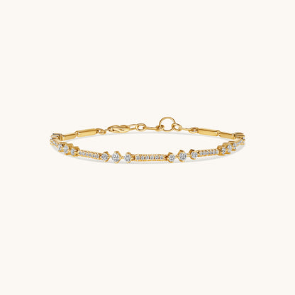 Yellow Gold Diamond Sequence Bracelet