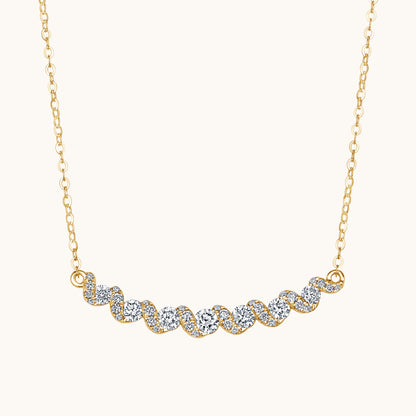 Diamond Twist Bar Necklace - Happy Jewelers Fine Jewelry Lifetime Warranty