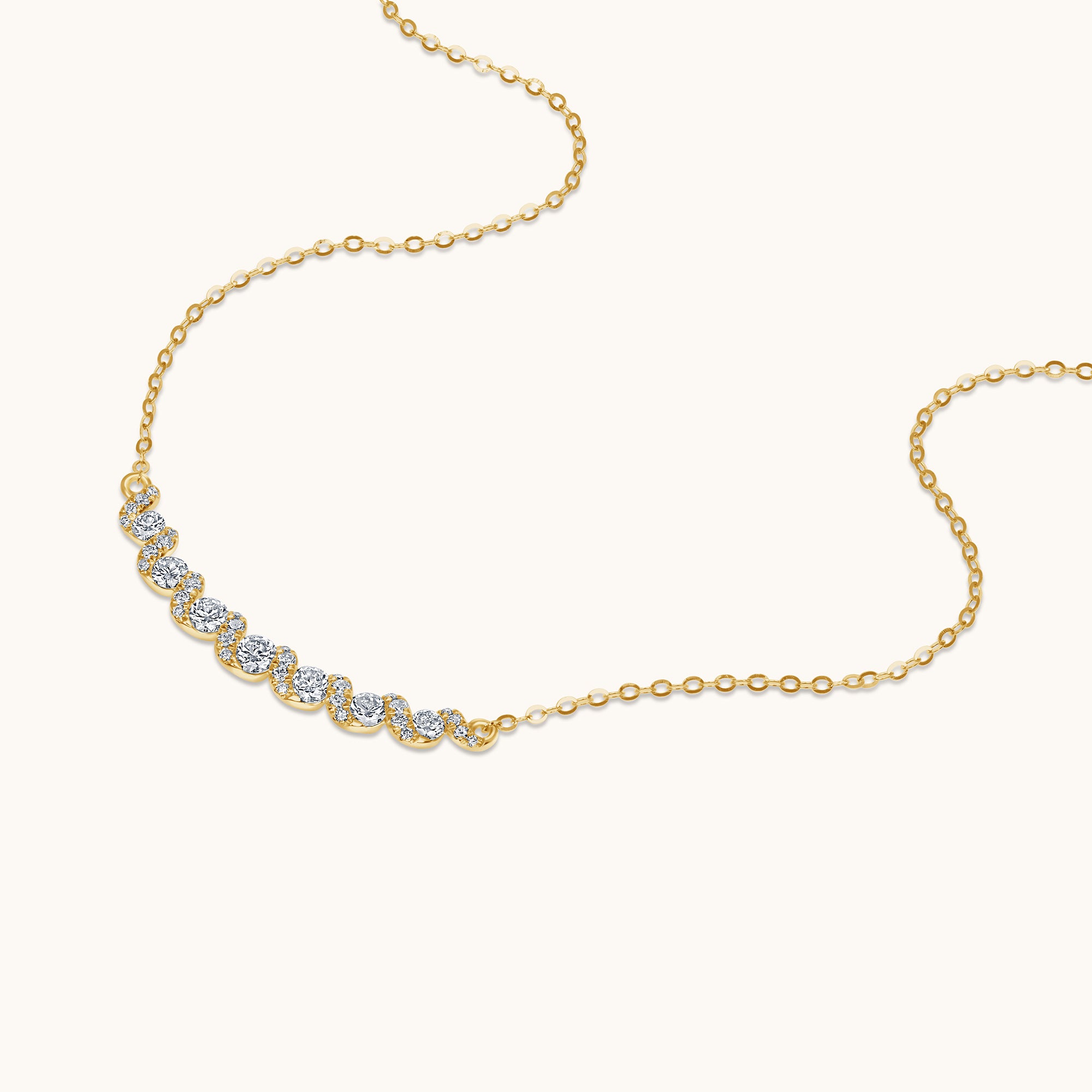 Diamond Twist Bar Necklace - Happy Jewelers Fine Jewelry Lifetime Warranty