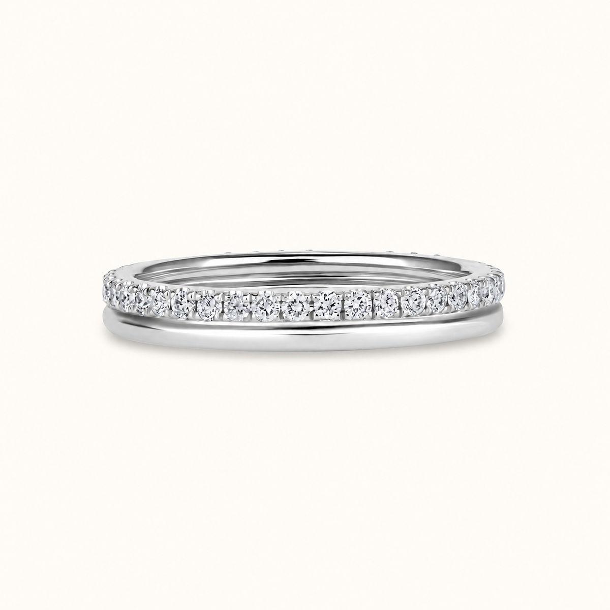 Diamond and Gold Double Eternity Band