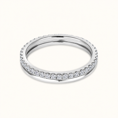 Diamond and Gold Double Eternity Band