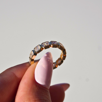 Radiant Lab Diamond East-West Bezel Eternity Band - Happy Jewelers Fine Jewelry Lifetime Warranty