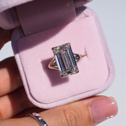 10.19 Carat Lab Created Emerald Engagement Ring - Happy Jewelers Fine Jewelry Lifetime Warranty