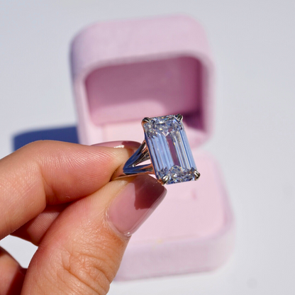 10.19 Carat Lab Created Emerald Engagement Ring - Happy Jewelers Fine Jewelry Lifetime Warranty