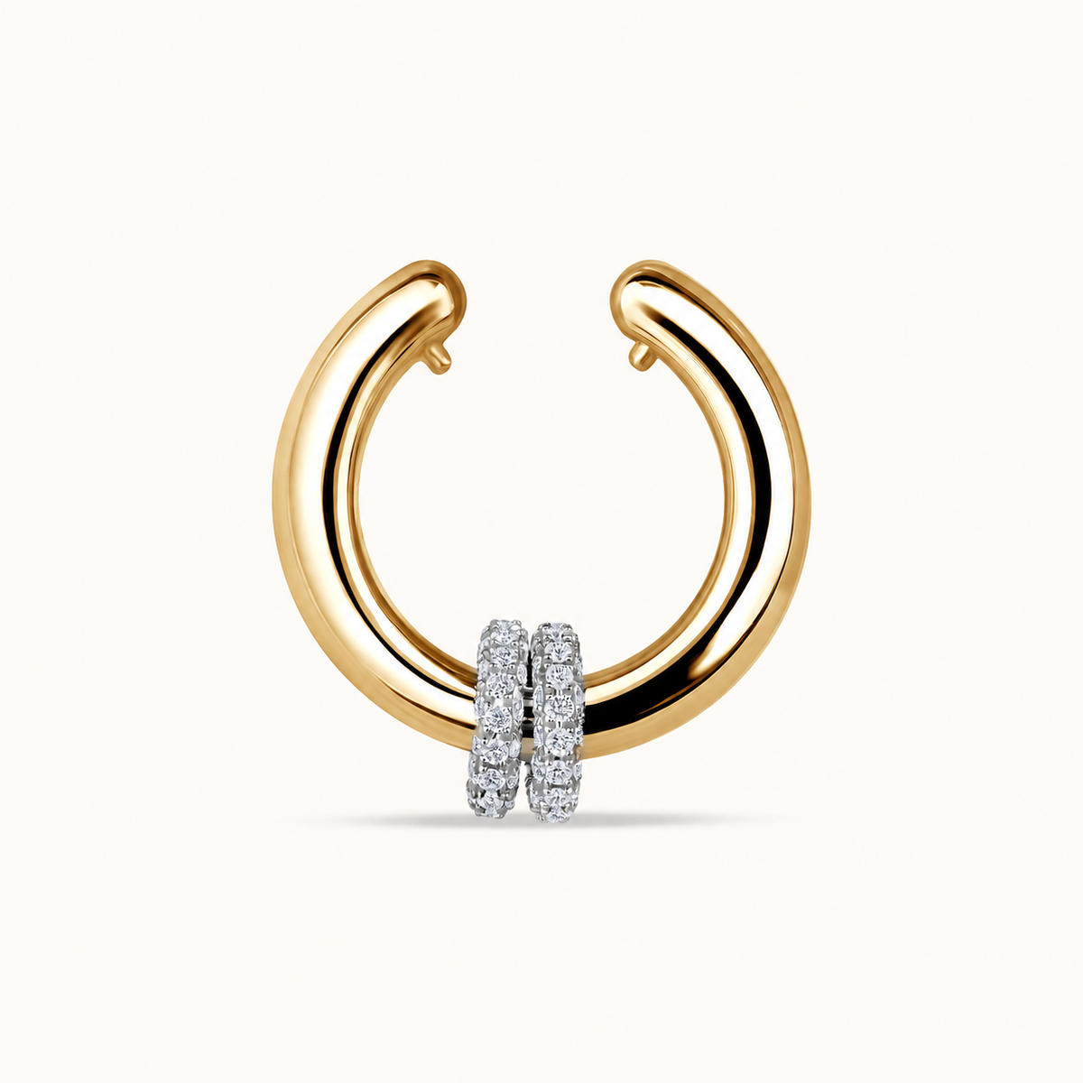Double Pave Diamond Ear Cuff