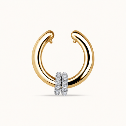 Double Pave Diamond Ear Cuff
