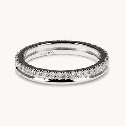 Diamond and Gold Double Eternity Band - Happy Jewelers Fine Jewelry Lifetime Warranty