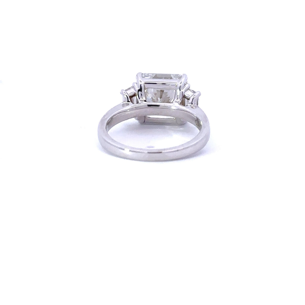 5.08 Carat Radiant Lab Grown Diamond 3 Stone Engagement Ring - Happy Jewelers Fine Jewelry Lifetime Warranty