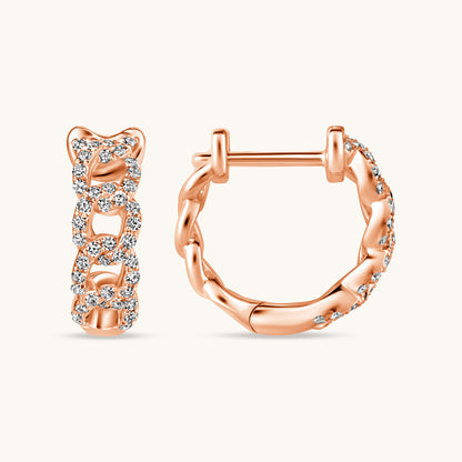 The Gianni Diamond Chain Huggie Earrings - Happy Jewelers Fine Jewelry Lifetime Warranty