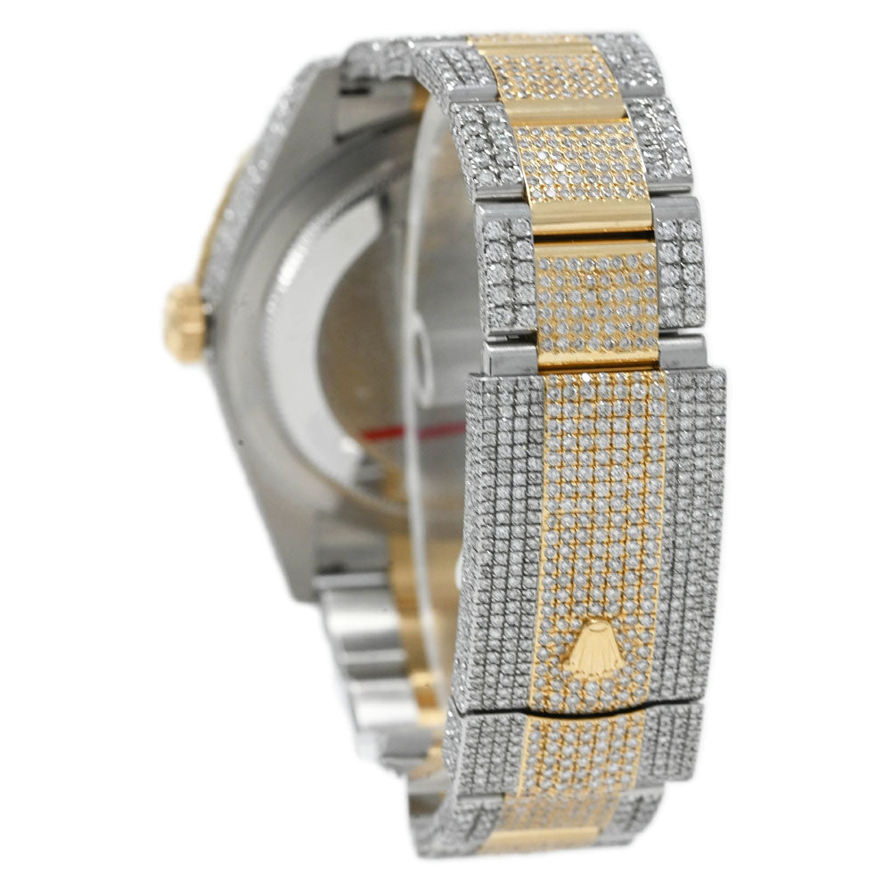 Rolex Mens Sky-Dweller Iced Out Yellow Gold & Stainless Steel 42mm White Stick Dial Watch Reference# 326933 - Happy Jewelers Fine Jewelry Lifetime Warranty