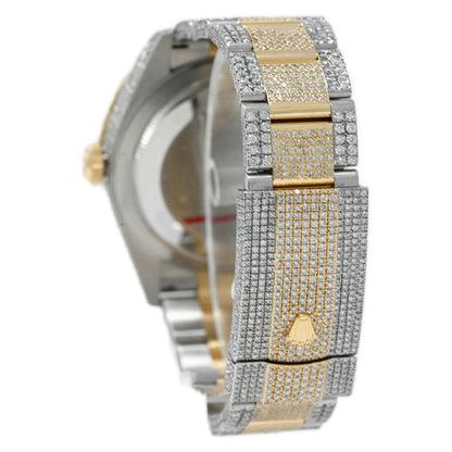 Rolex Mens Sky-Dweller Iced Out Yellow Gold & Stainless Steel 42mm White Stick Dial Watch Reference# 326933 - Happy Jewelers Fine Jewelry Lifetime Warranty