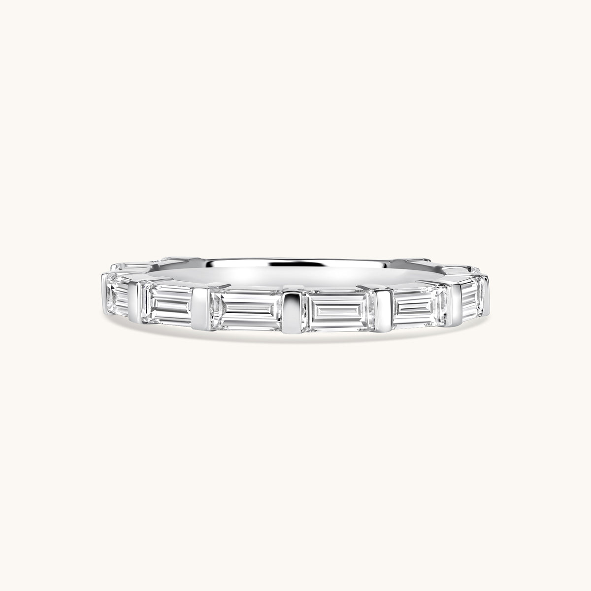 East-West Bar-Set Baguette Band