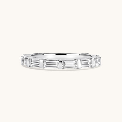 East-West Bar-Set Baguette Band